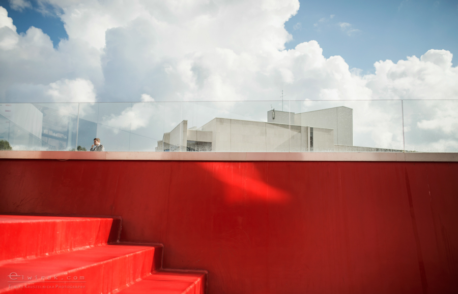 In white and red colors…